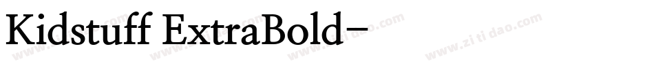 Kidstuff ExtraBold字体转换